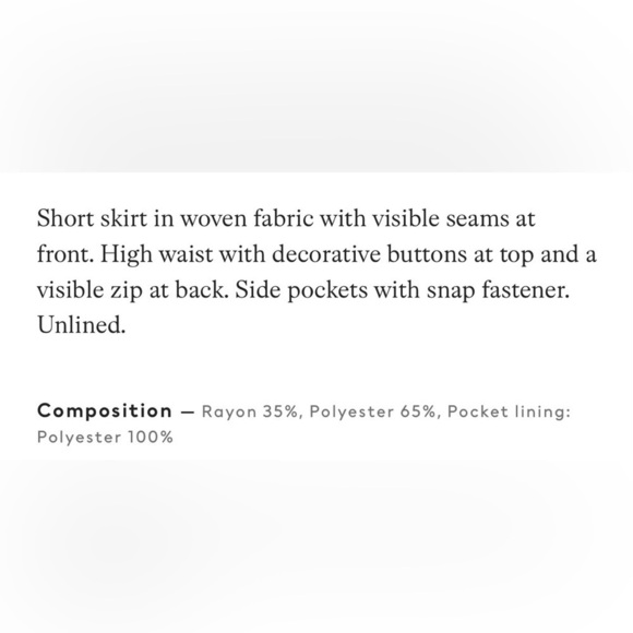 H&M green mini skirt. Size 4 . New. - Picture 3 of 12